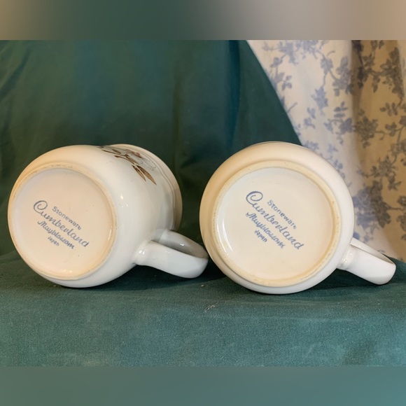 VTG Set of 4 Japan Hearthside Mayblossom Brown Cumberland Stoneware Tea Cups - Picture 9 of 13